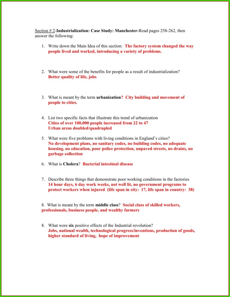 Child Labour Industrial Revolution Worksheet Pdf Worksheet Resume