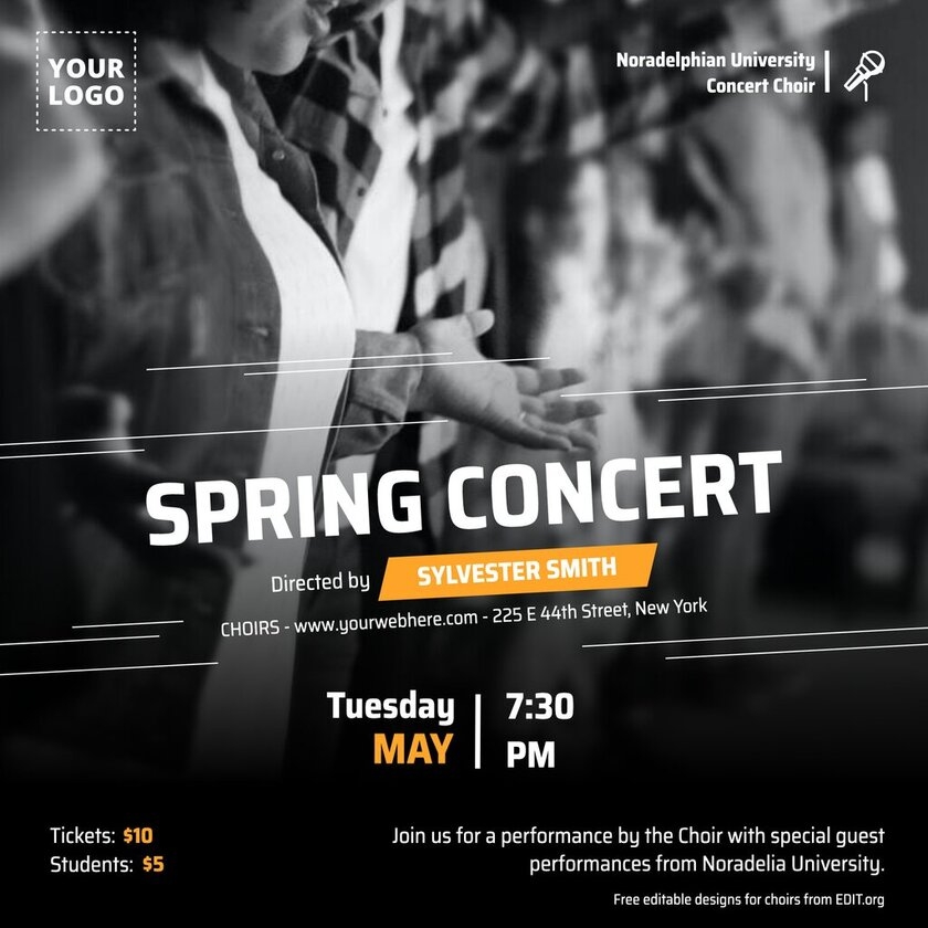 choir invitation templates
