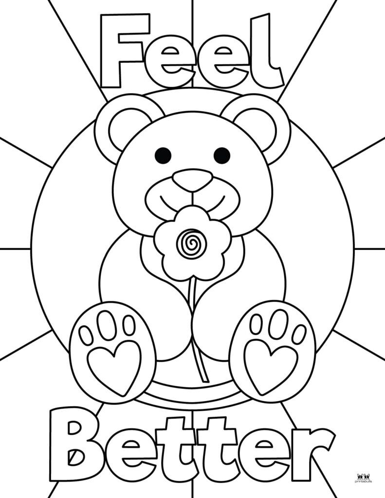 Choose From 15 Unique Get Well Soon Coloring Pages Perfect For Your 