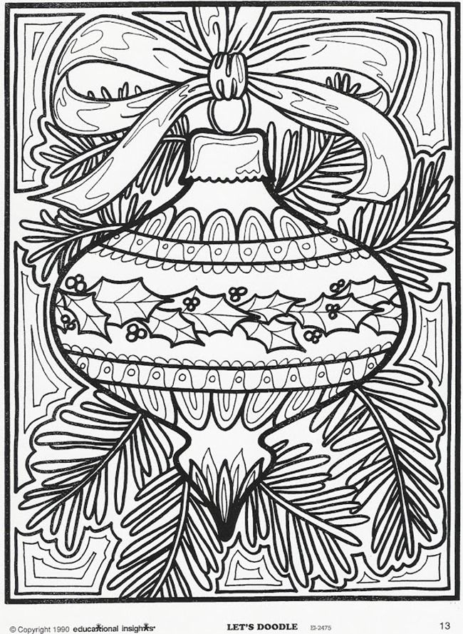Christmas Adult Coloring Pages Coloring Home