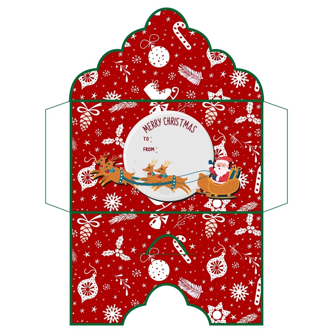 Christmas Card Money Holder Template Bing Gift Card Envelope 
