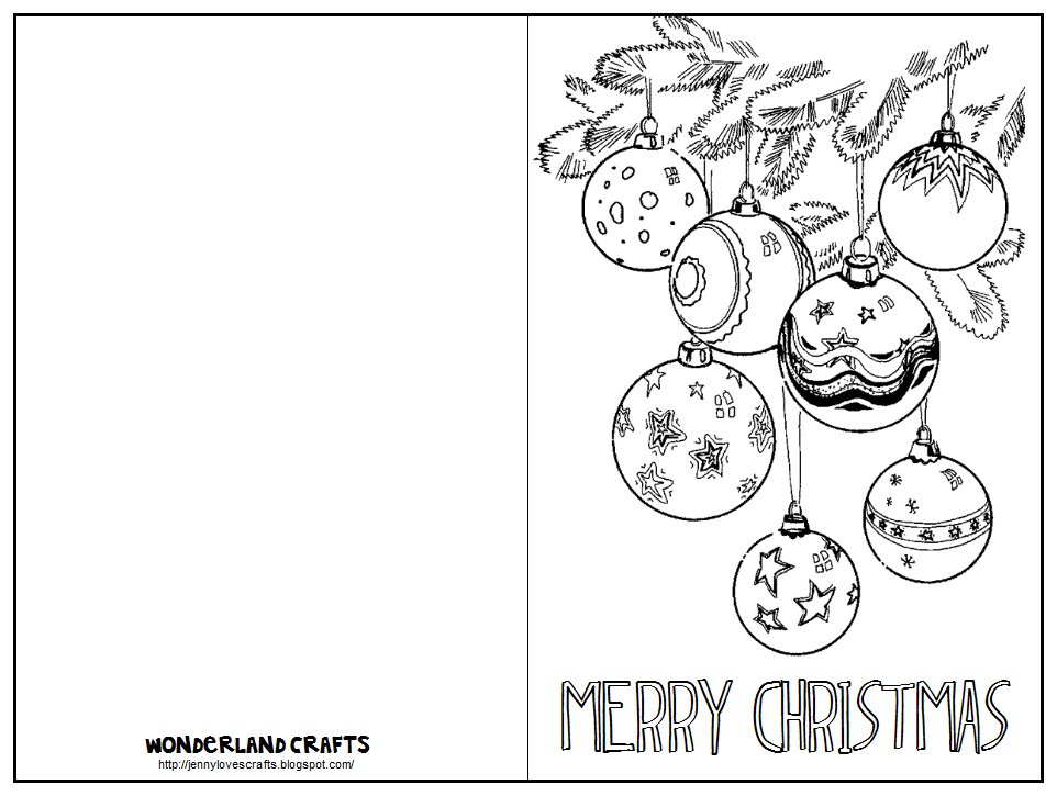 printable coloring christmas card