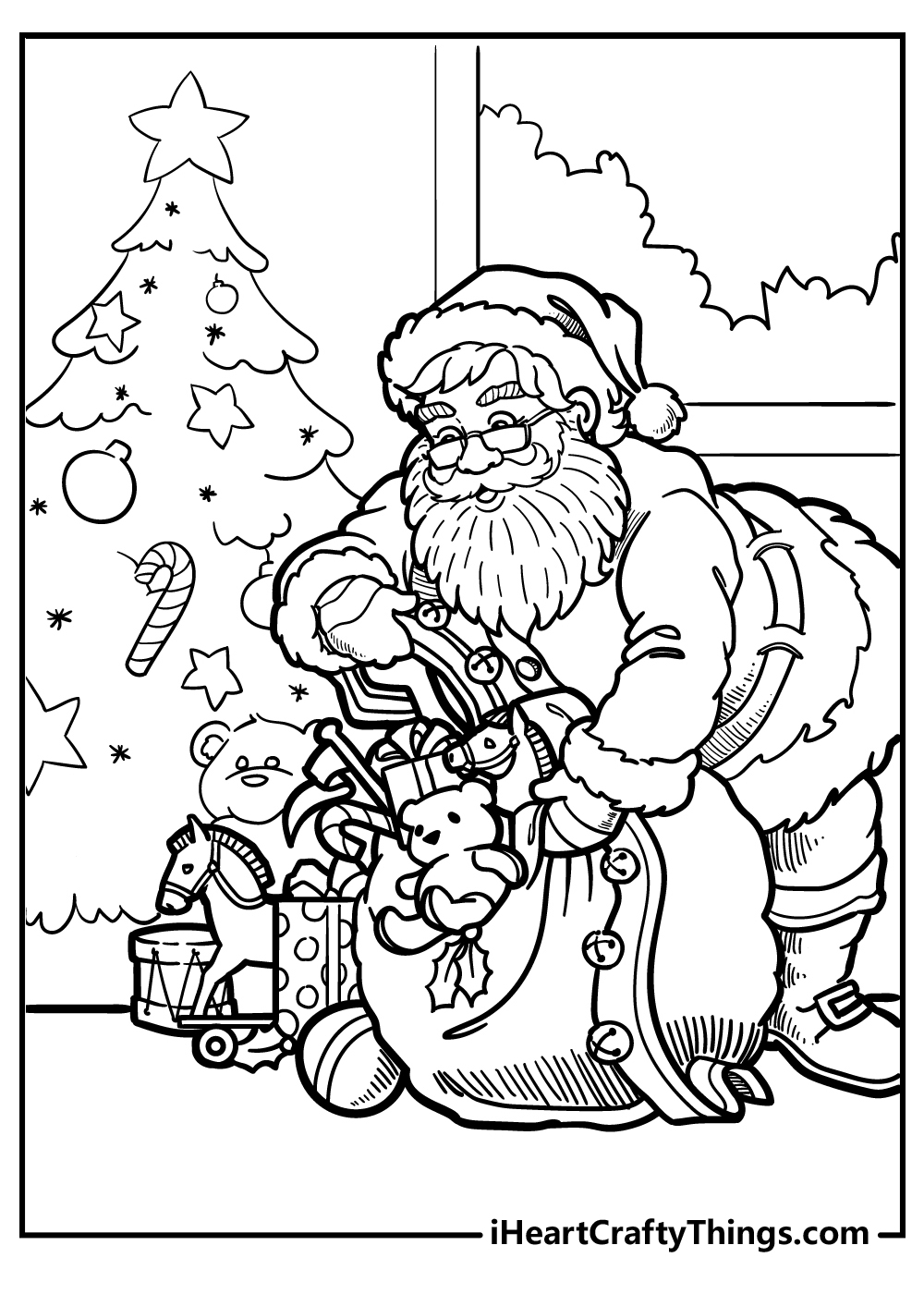 Christmas Coloring Pages Santa