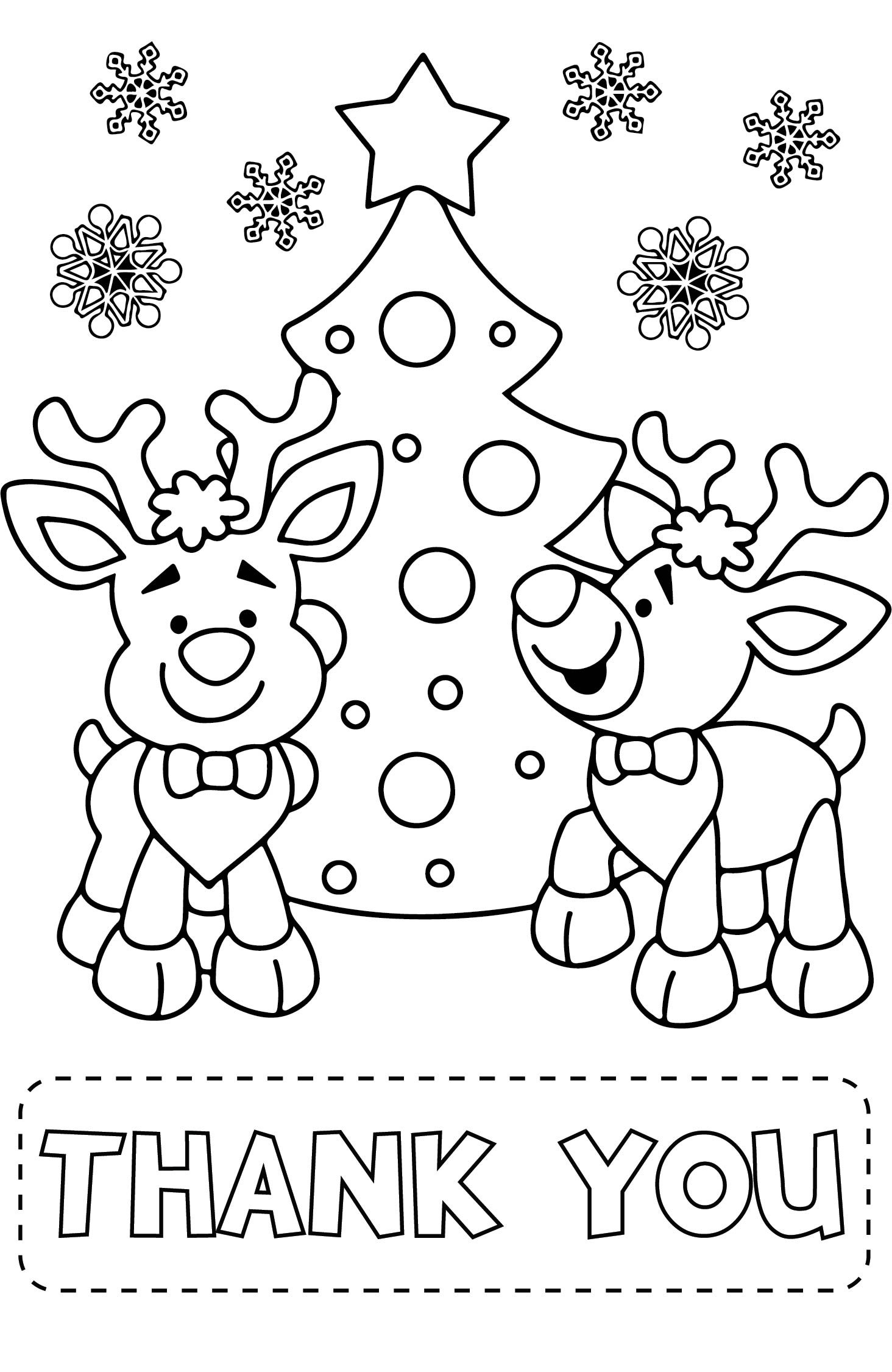 printable christmas thank you cards for students