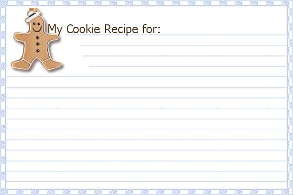 Christmas Cookie Recipe Cards 7 Free PDF Printables Printablee