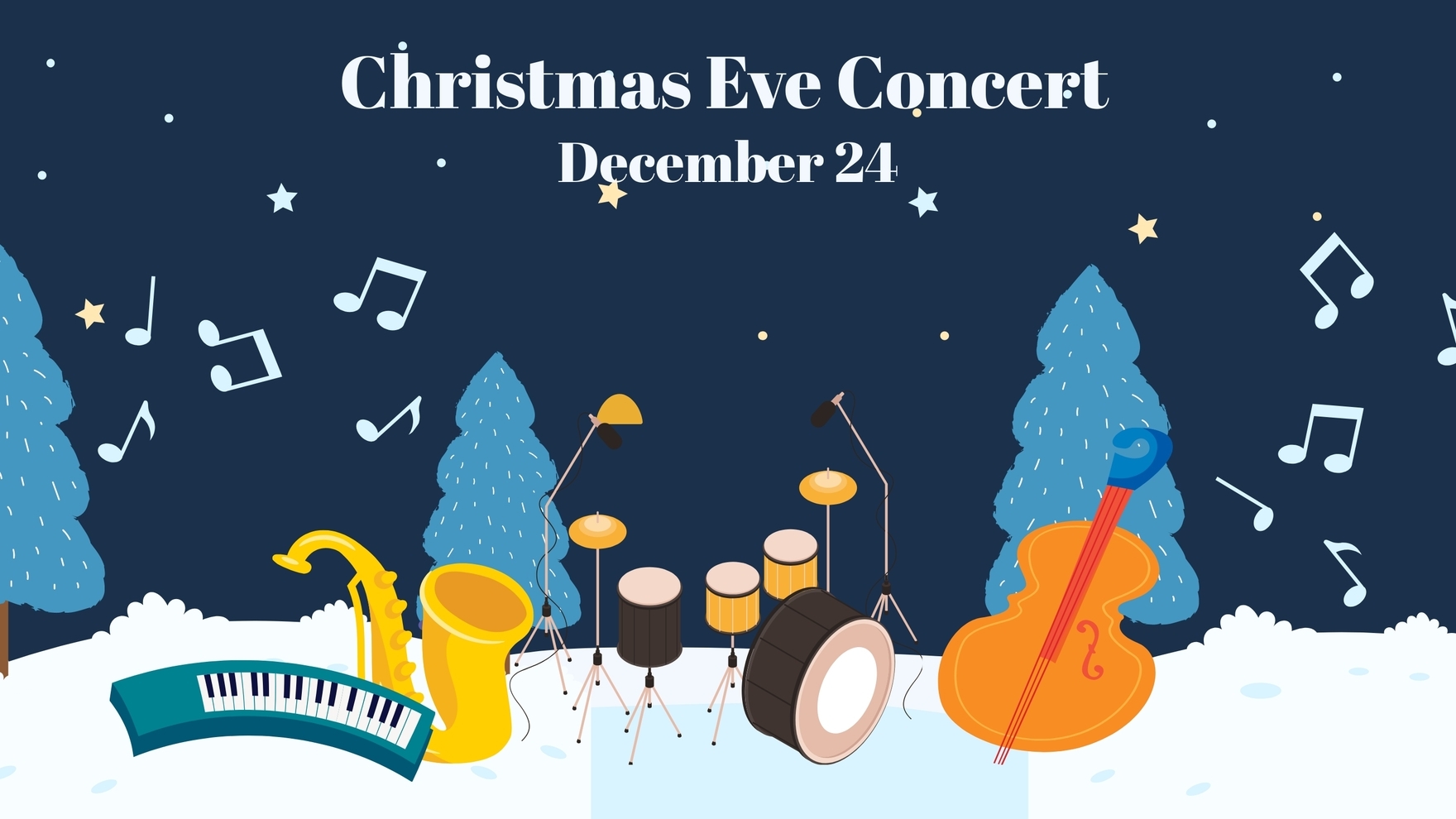 Christmas Eve Invitation Background In EPS Illustrator JPG PSD PNG