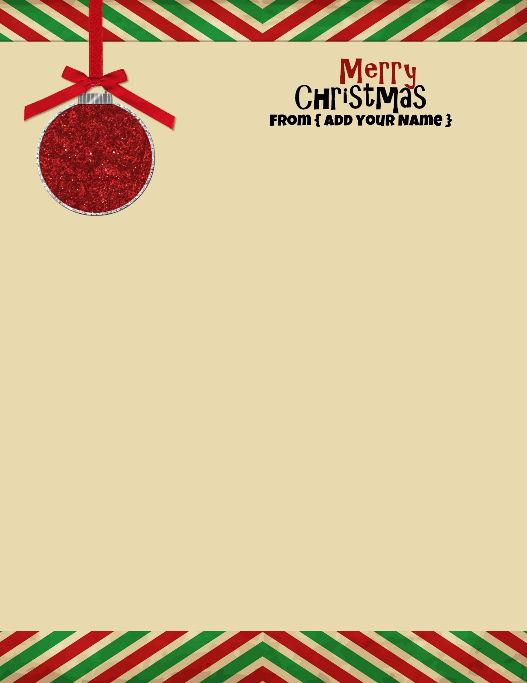 Christmas Letter Templates Free Printable Detrester