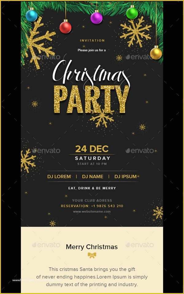 christmas invitation email templates free