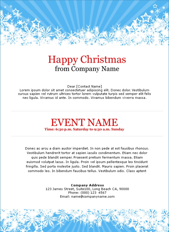 Christmas Party Invite Email Template