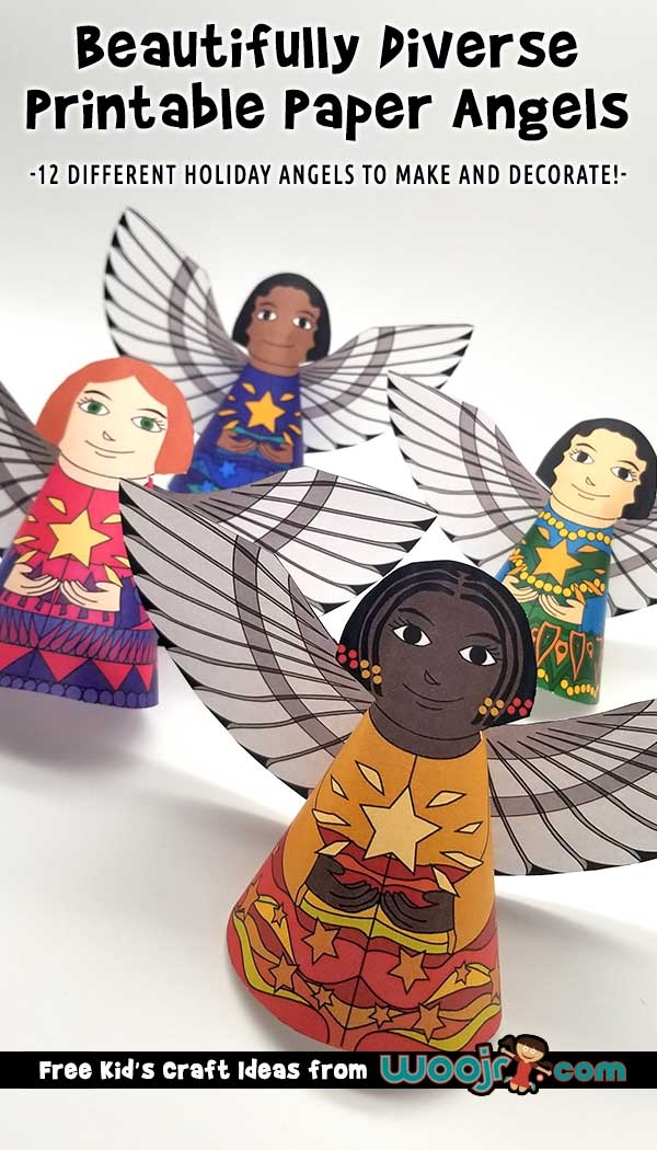 Christmas Printable Paper Angels Woo Jr Kids Activities