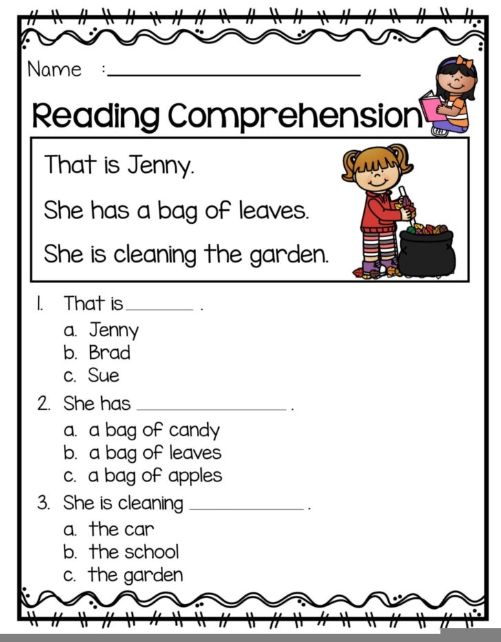 Christmas Reading Comprehension Worksheets 1st Grade Reading