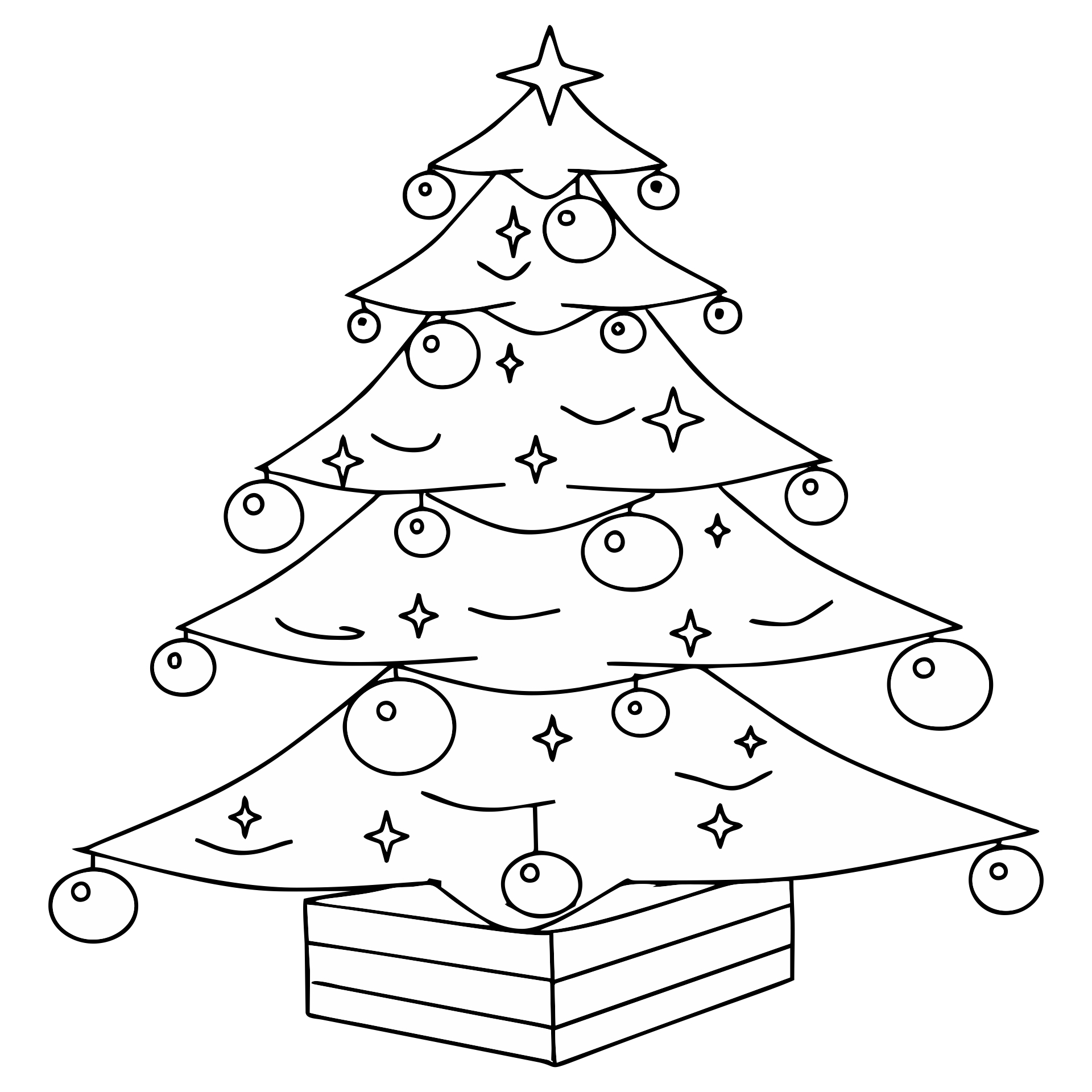 Chistmas Tree Coloring Page