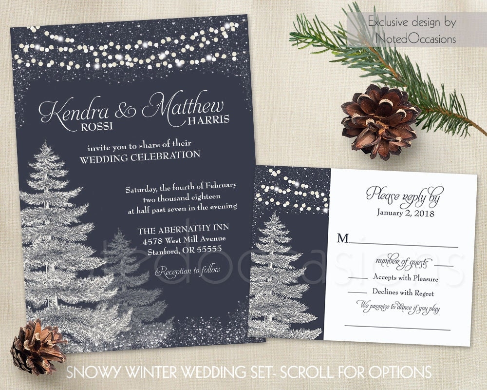 Christmas Wedding Invitation Templates