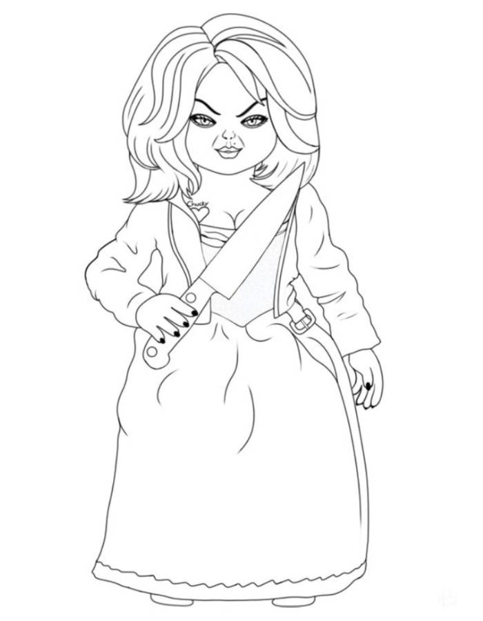 Chucky Coloring Pages Free Printable PDF 