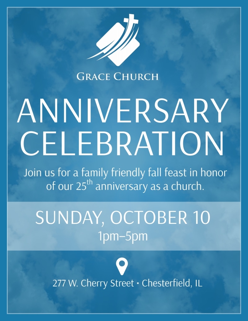 church anniversary invitations templates