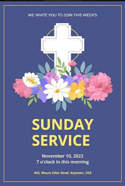 church invitation templates free download