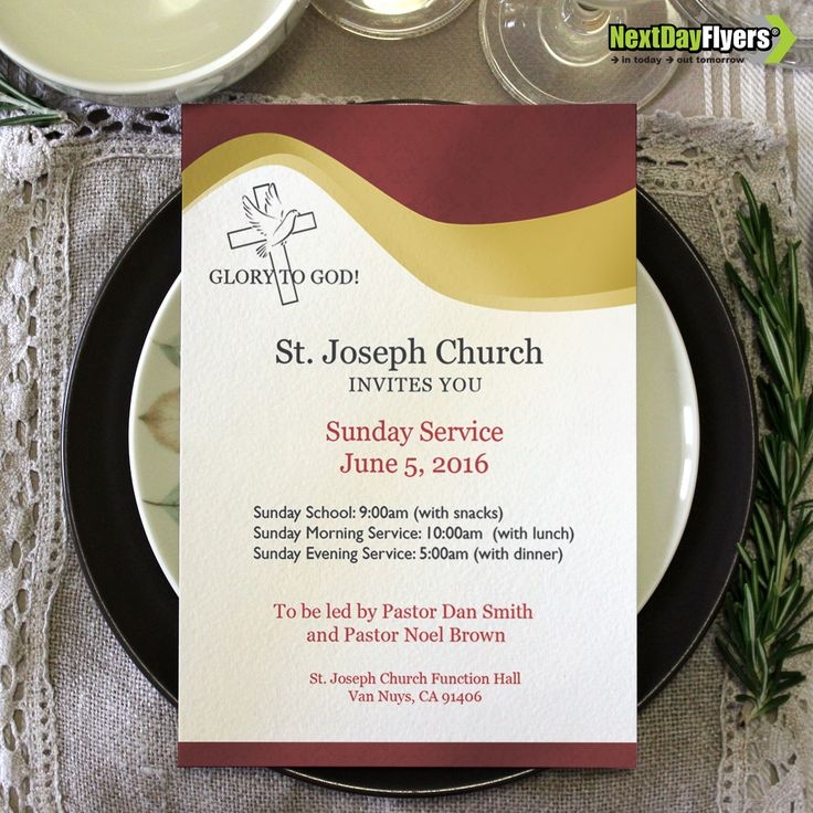 church invite cards template