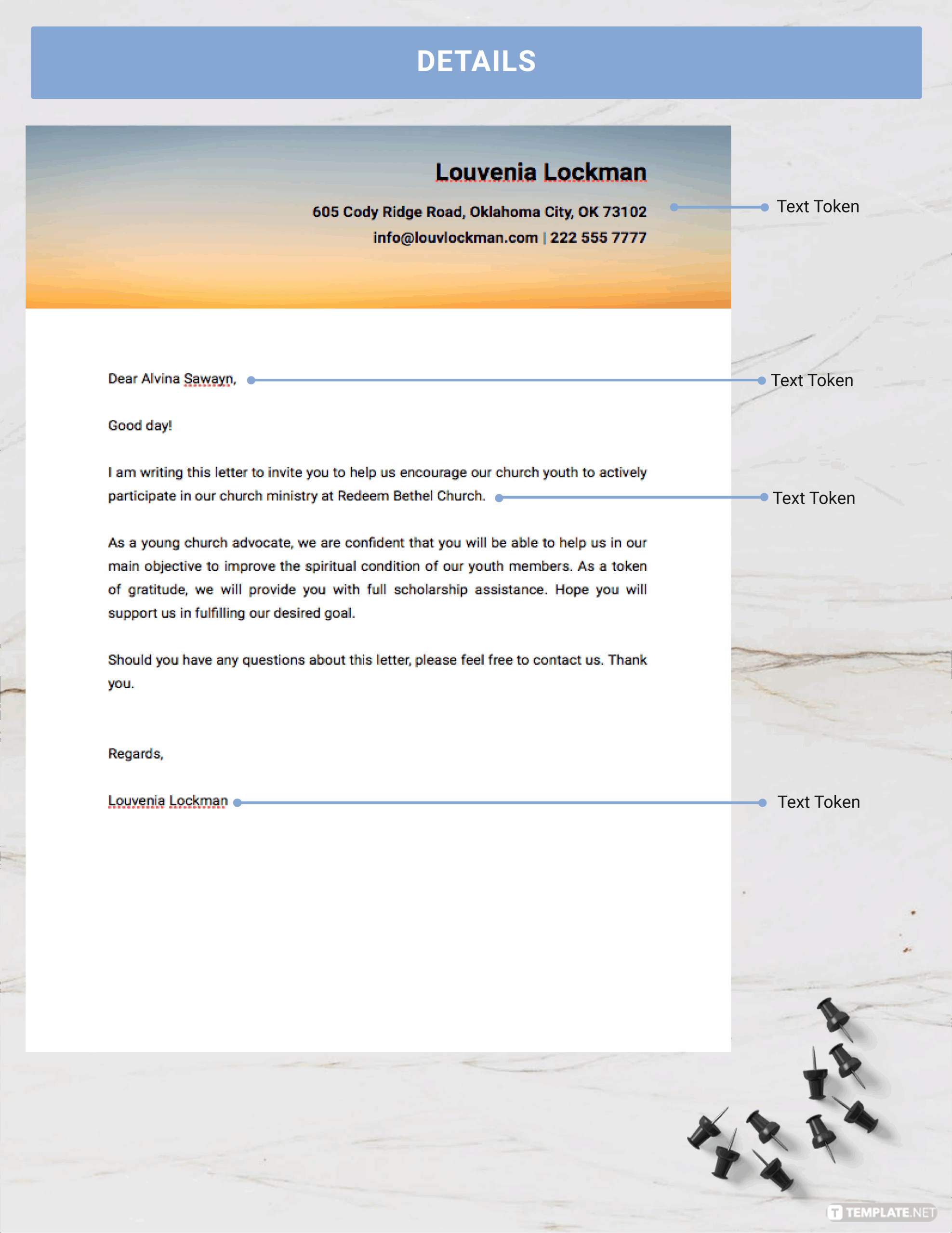 Church Youth Invitation Letter Google Docs Word Apple Pages 