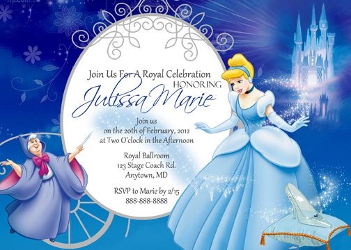 cinderella birthday invitations free template