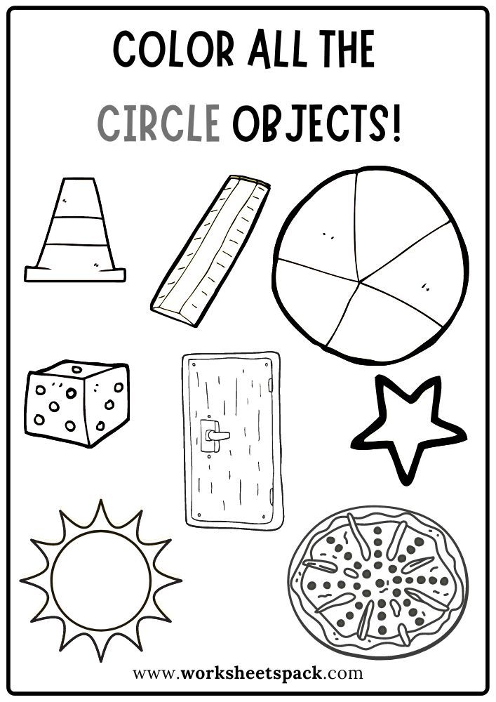 Circle Coloring Page For Preschool Free Circle Shape Activity