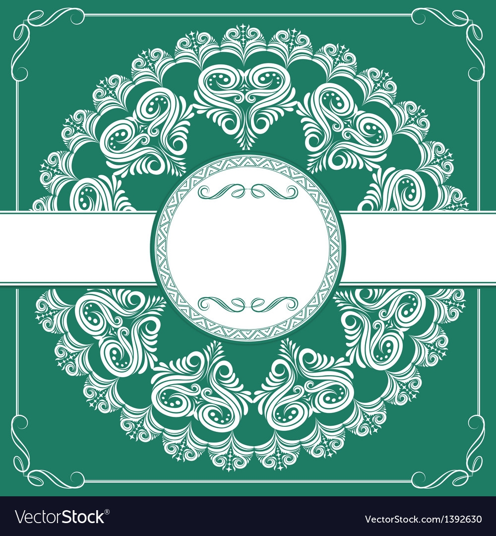 Circle Invitations Ornament Royalty Free Vector Image