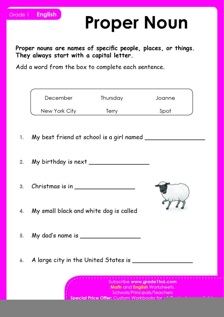 Circle The Proper Noun Worksheet Noun Worksheets