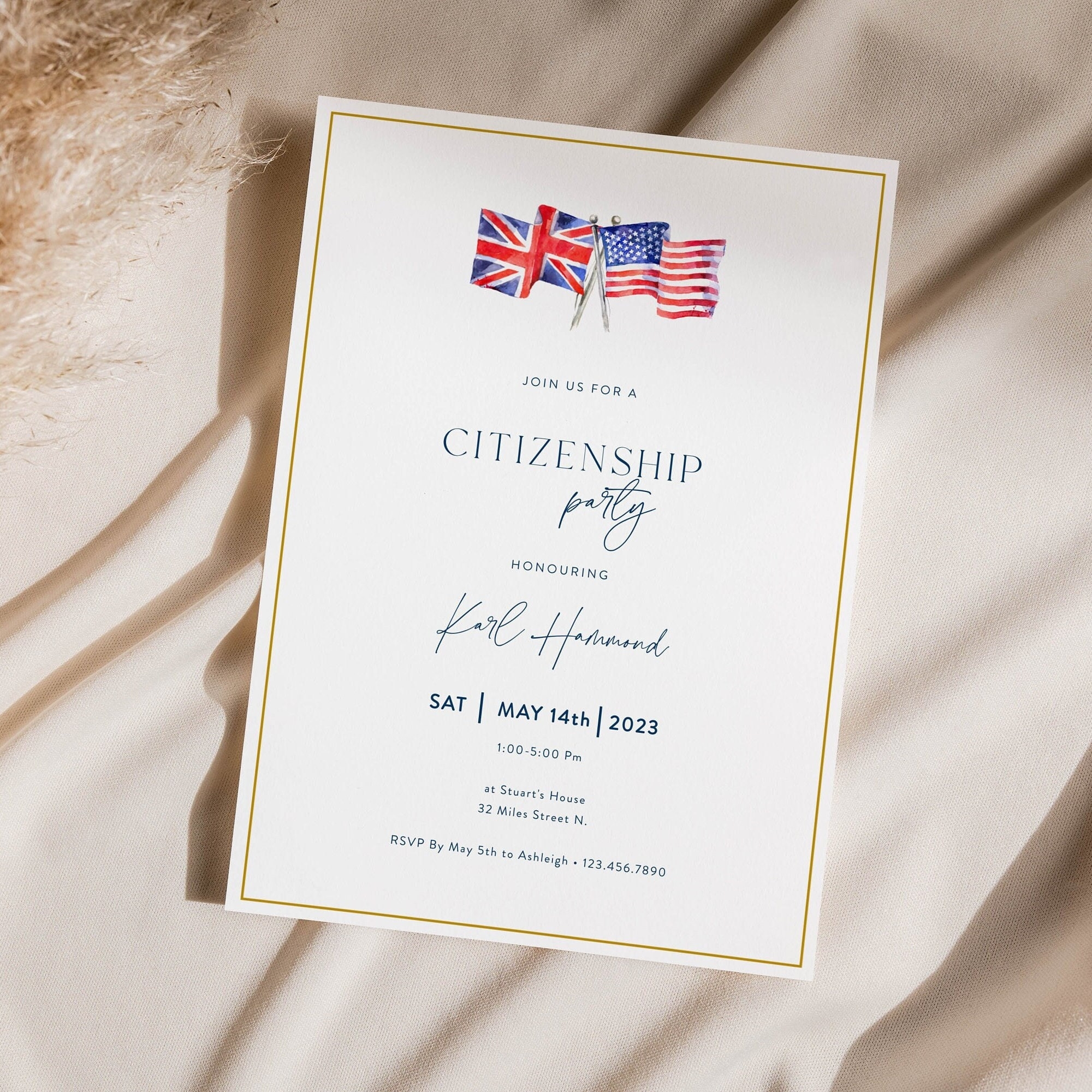 citizenship party invitation template