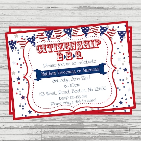 Citizenship Party Invitation Template TUTORE ORG Master Of Documents
