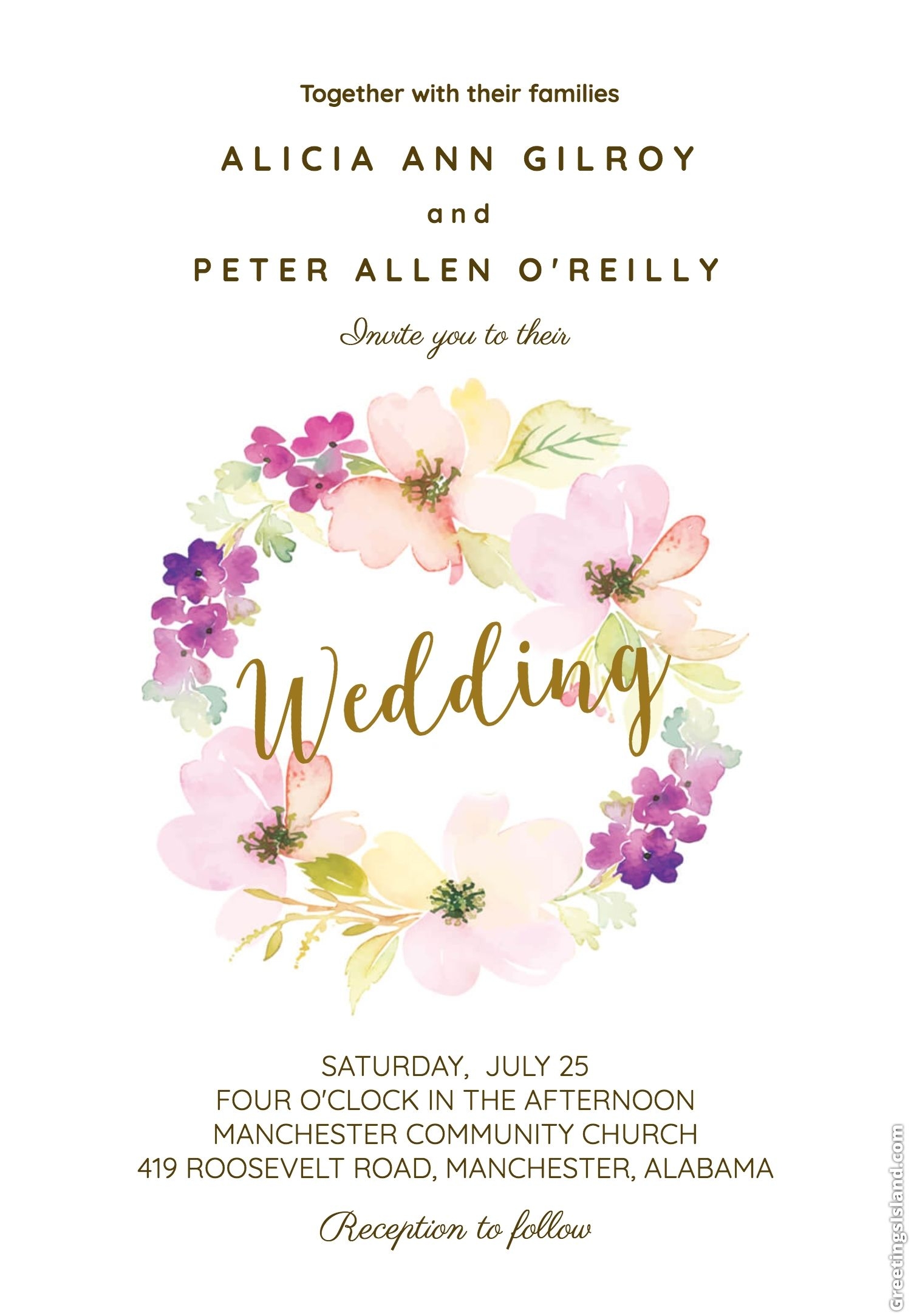 Civil Wedding Invitation Templates