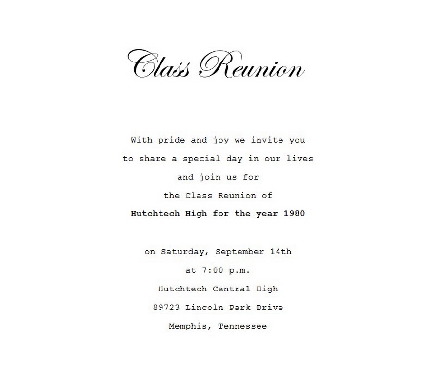 class reunion invitation template free download