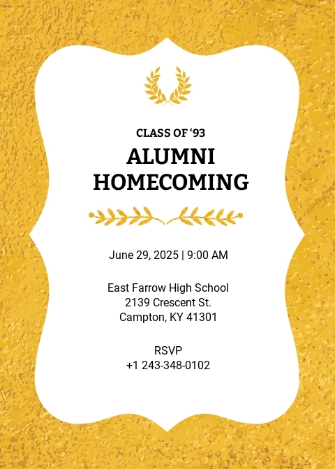 Class Reunion Invitation Template Free JPG Illustrator Word Apple 