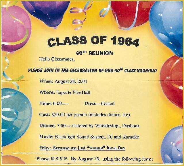 Class Reunion Invitation Templates Free Of Class Reunion Invitation 