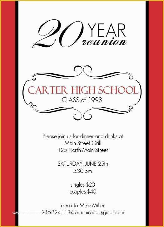 class reunion invitation templates free