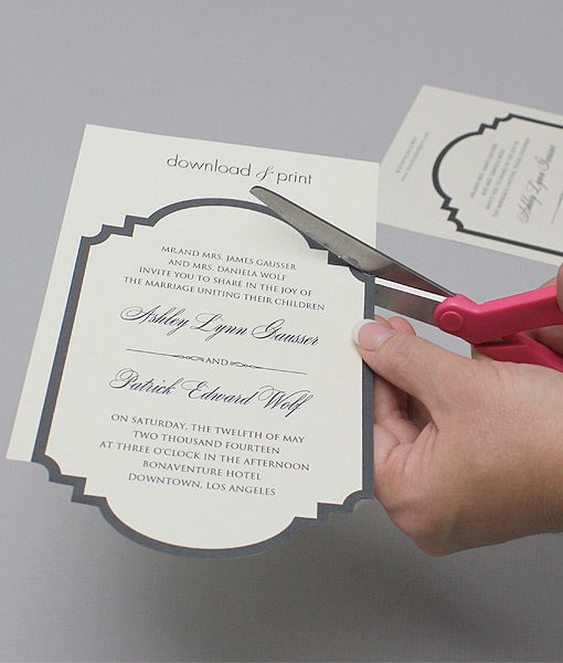 die cut invitation templates