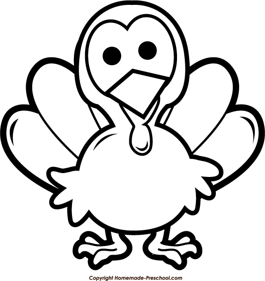 Cute Turkey Coloring Pages