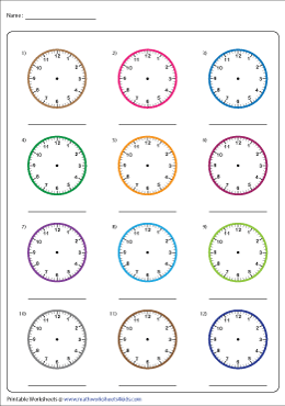 Clock Activity Clock Worksheets Time Worksheets Blank Clock