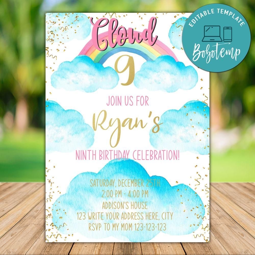 Cloud 9 Invitation Template Dev onallcylinders