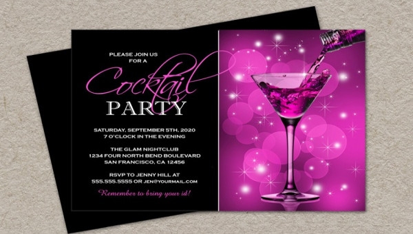 cocktail reception invitation template