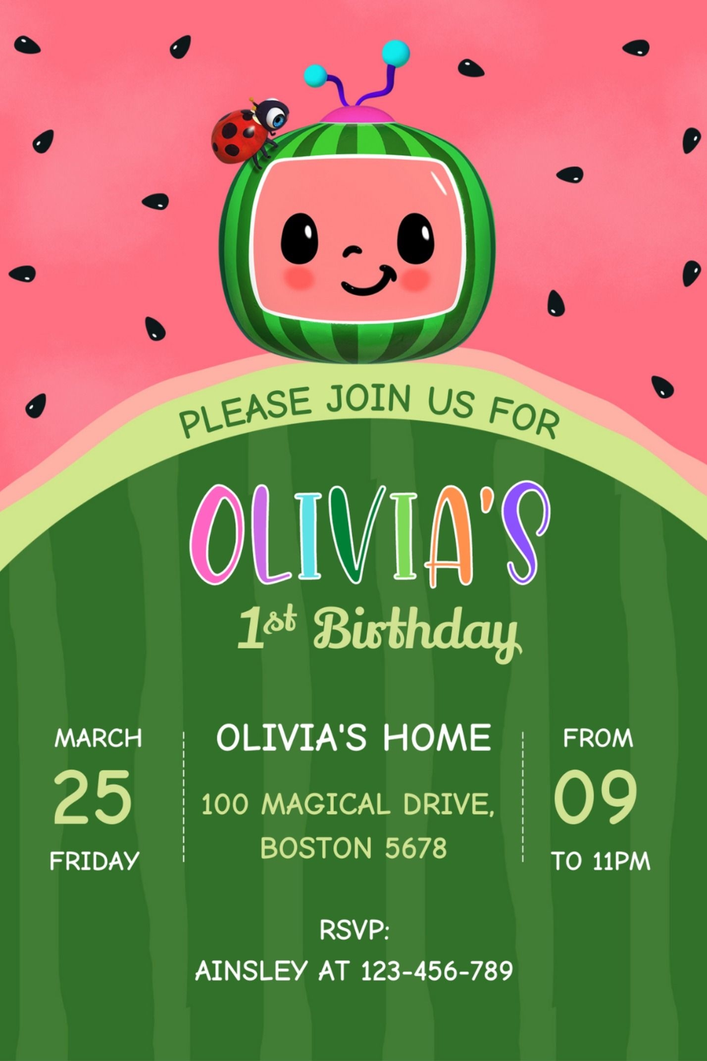 cocomelon birthday invitation template