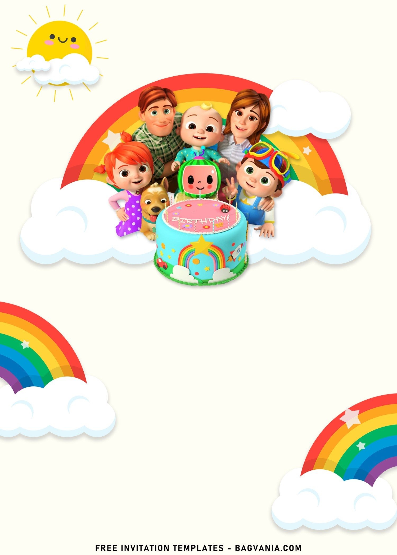 cocomelon invitation free template