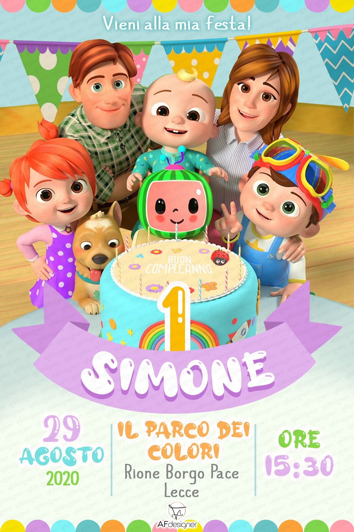 cocomelon invite template