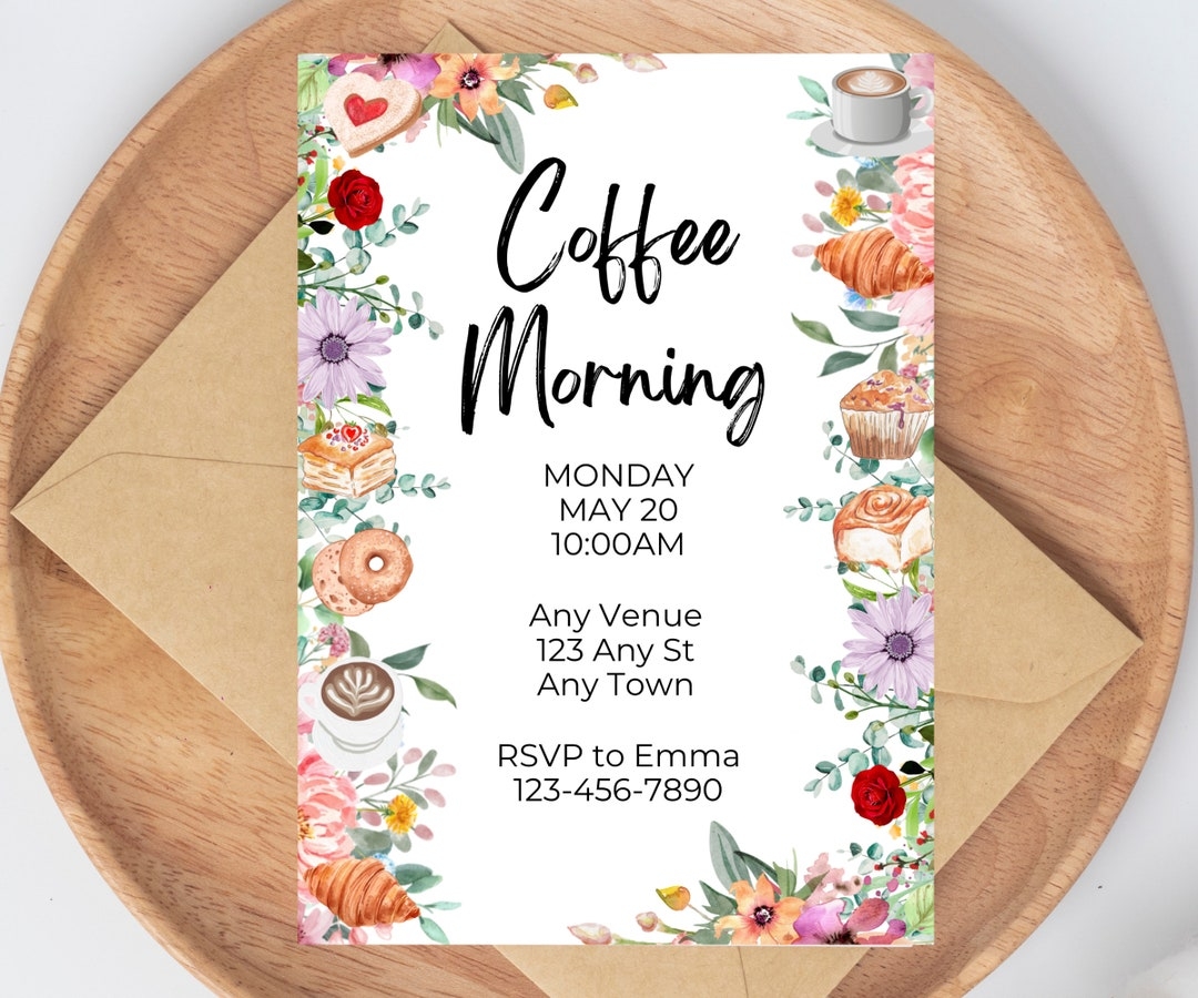 coffee morning invitation template