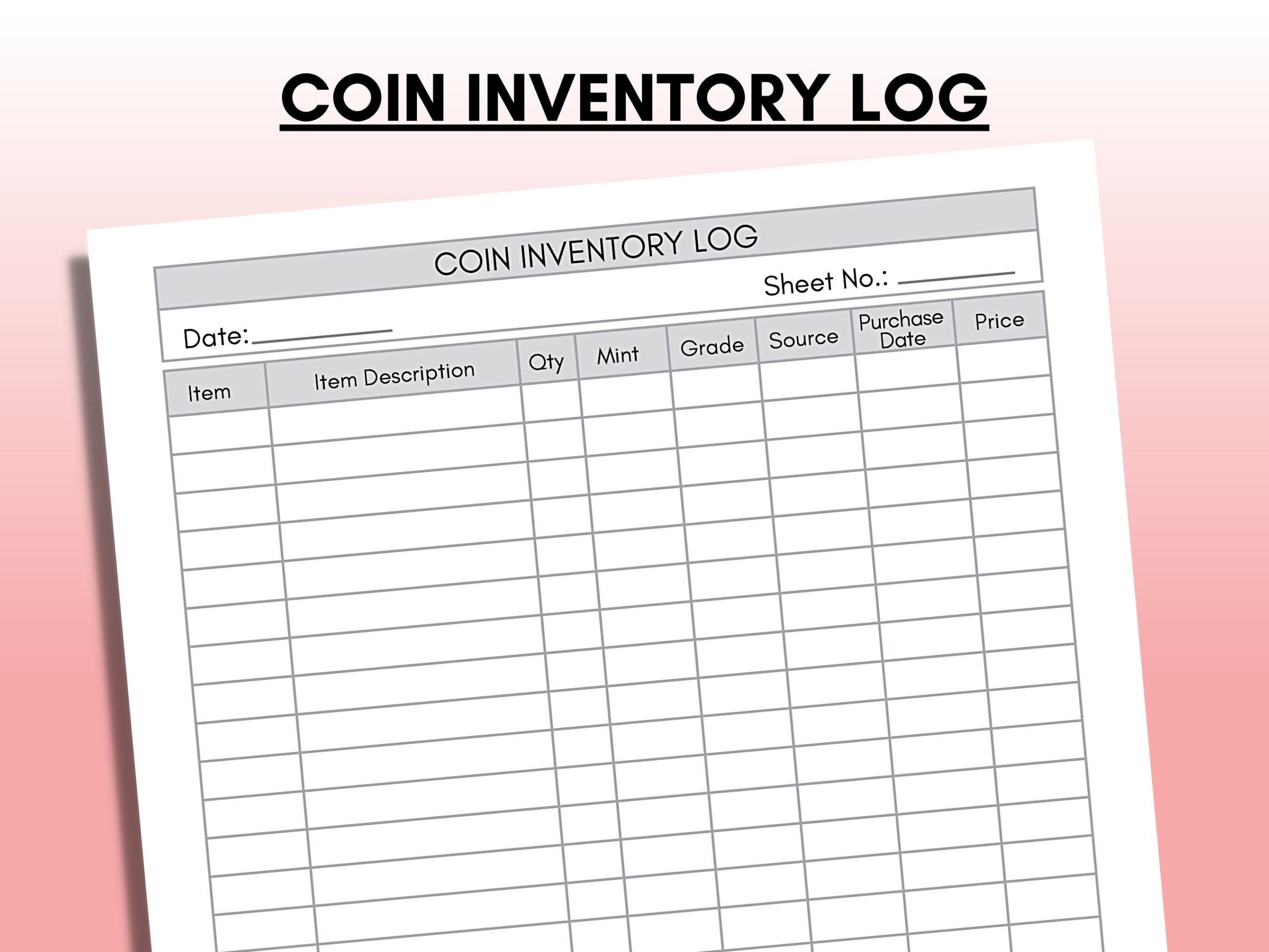 printable coin cards