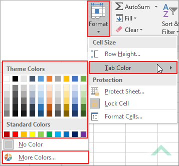 Color An Excel Worksheet Tab Excel VBA