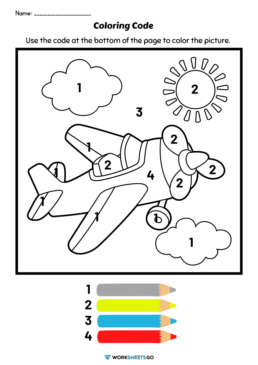 Color By Code Worksheets Numbers 1 To 9 Worksheets Library