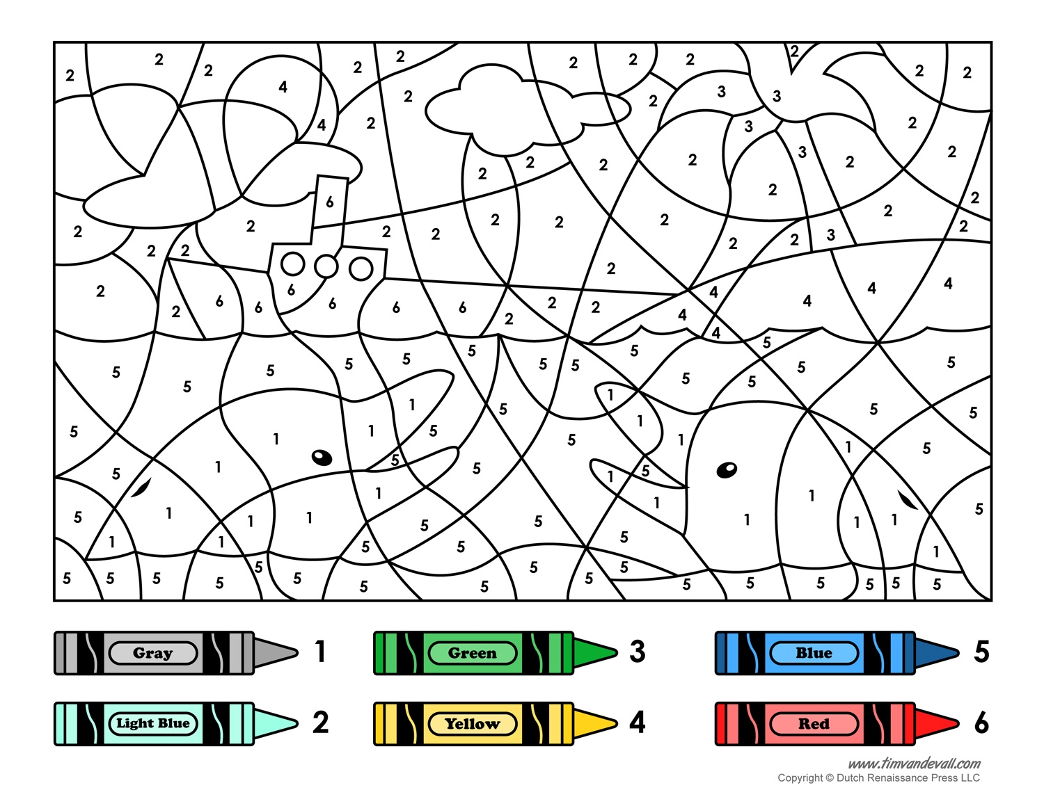 printable color by number worksheets