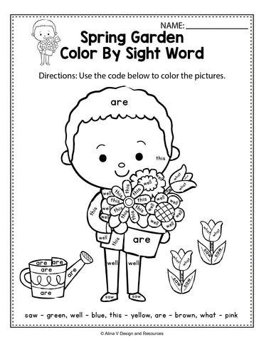 spring worksheets for kindergarten