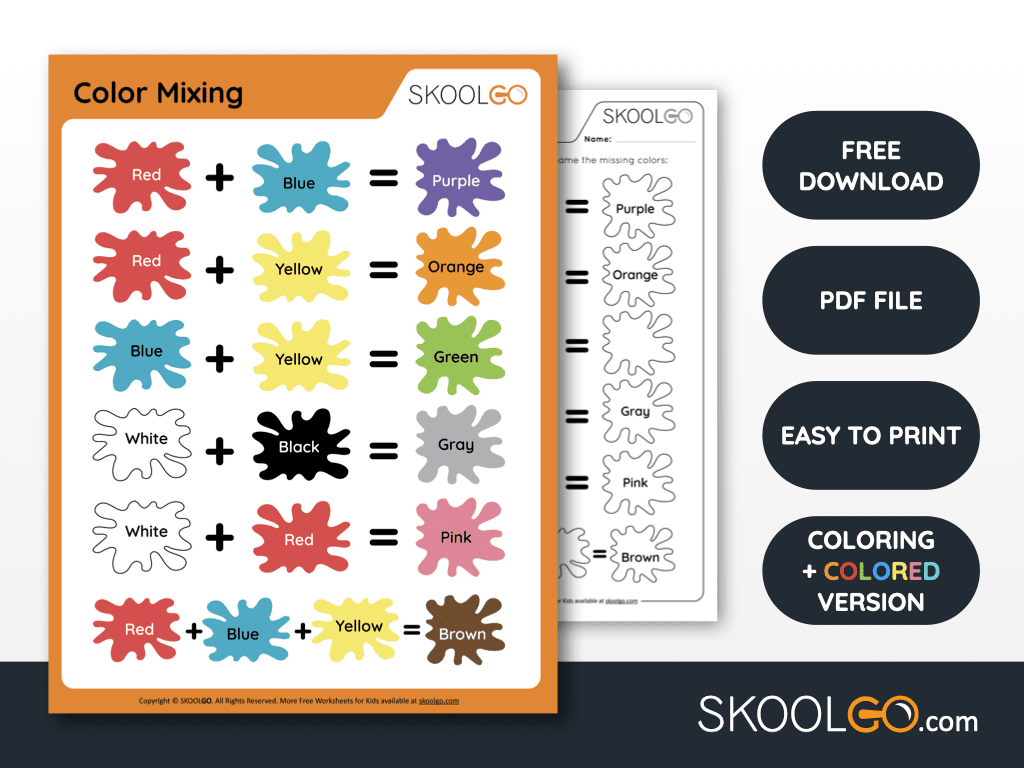 color mixing worksheet