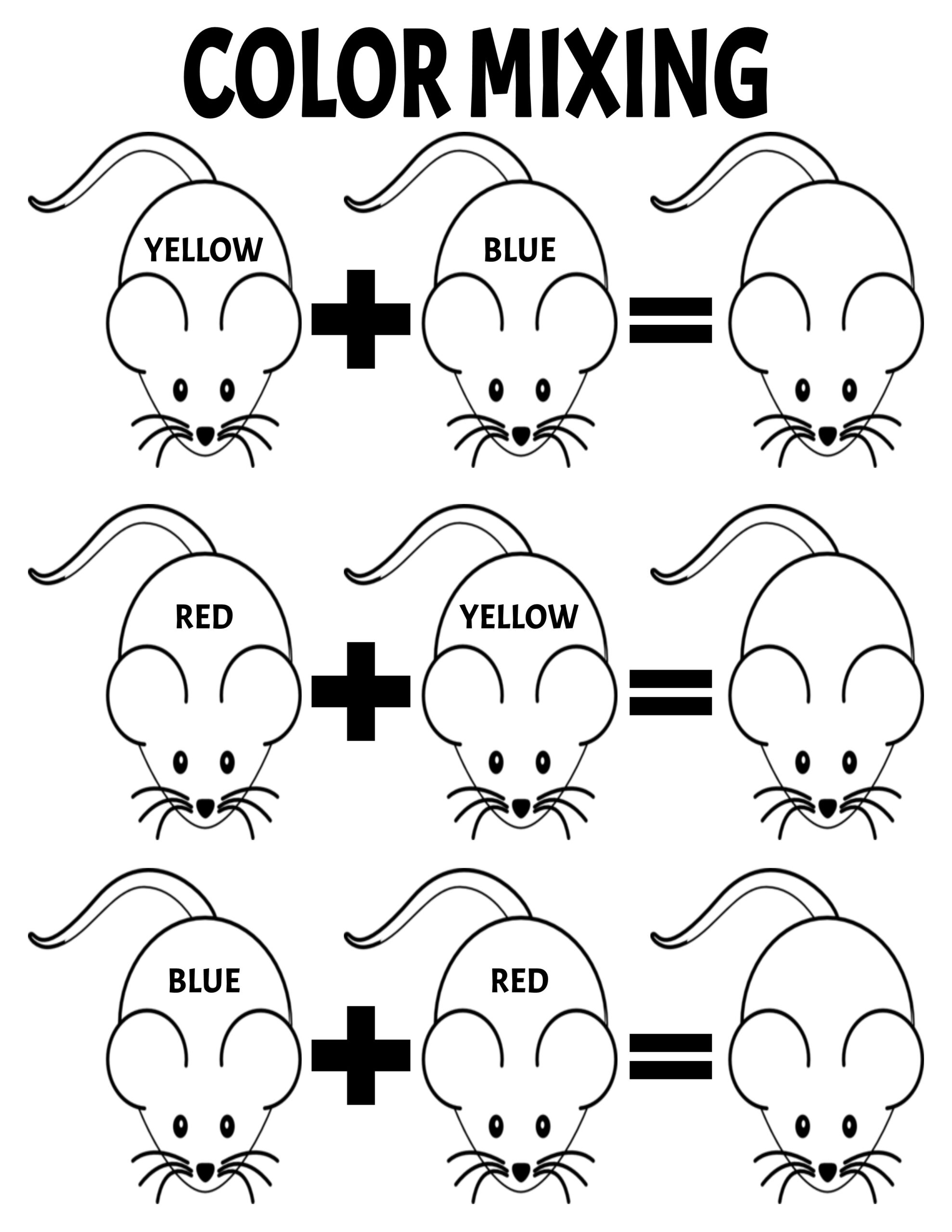 Color Mixing Worksheet Del Norte Child Care Council Worksheets Library