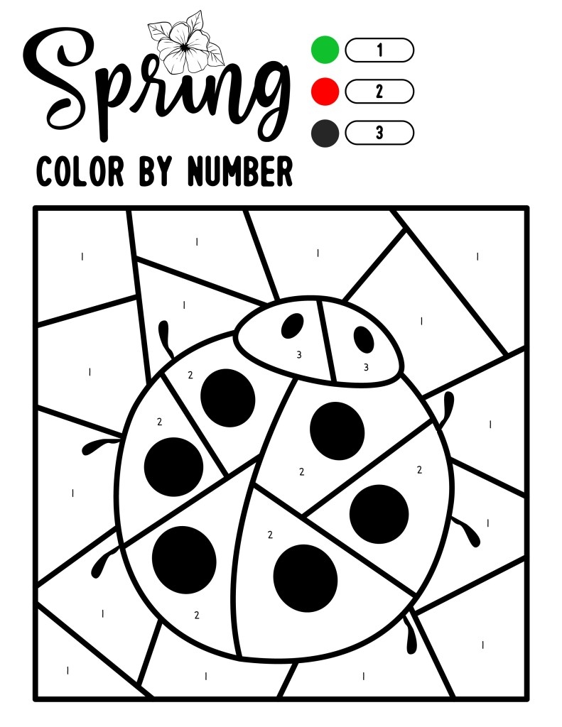 free printable color by number coloring pages for adults